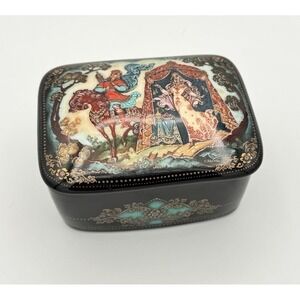 Vintage 1990 Kholui Marya Morevna Russian Music Box Sergey Devyatkin 1761A